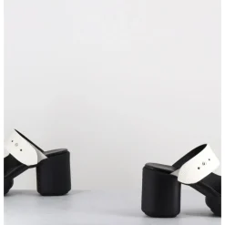 Online GARRICE LAB Sandales en cuir à plateforme talon graphique - ALIANO CORONA BIANCO BLANC