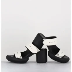 Online GARRICE LAB Sandales en cuir à plateforme talon graphique - ALIANO CORONA BIANCO BLANC