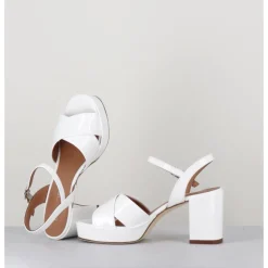 Discount GARRICE LAB Sandales en cuir vernis - JULIA23 BIANCO BLANC