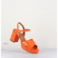 Best GARRICE LAB Sandales en cuir vernis - JULIA23 ARANCIO ORANGE