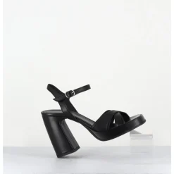 Best GARRICE LAB Sandales talon haut à plateforme en cuir - SUMA3 FULAR NERO NOIR