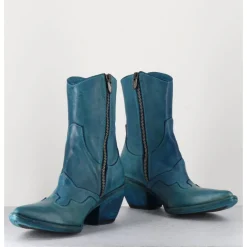 Online FAUZIAN JEUNESSE Santiags en cuir - 3843 ALFA CIELO BLEU