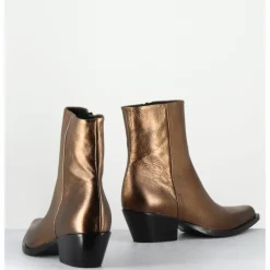 New GARRICE LAB Santiags en cuir métallisé - SEBER2 PEGASUS GOLD DORE