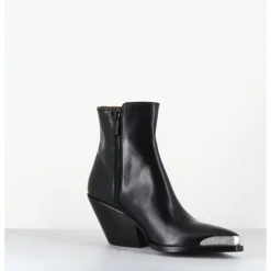 JO GHOST Santiags en cuir bout métallique - 4910 DIVER NERO NOIR