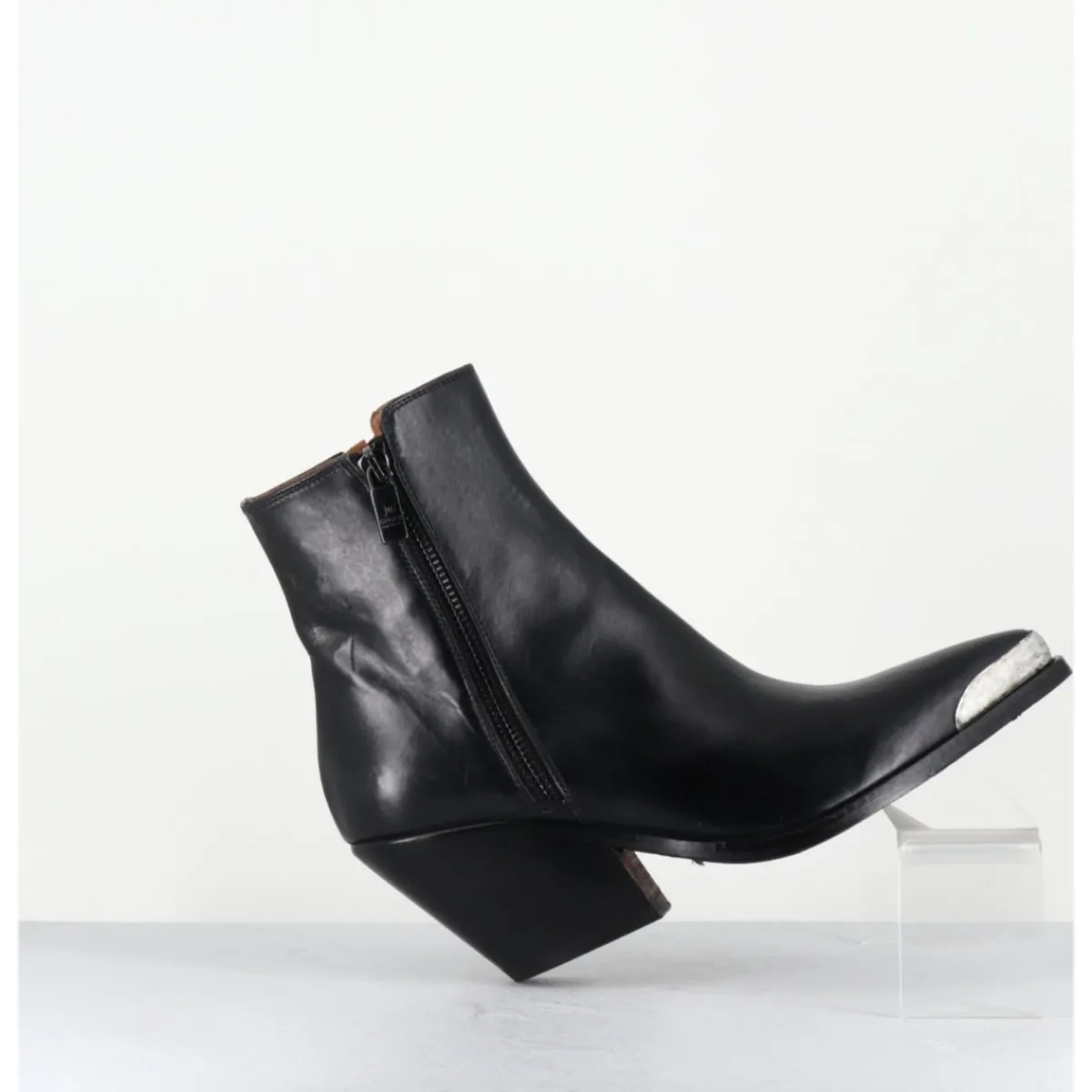 JO GHOST Santiags en cuir bout métallique - 4910 DIVER NERO NOIR