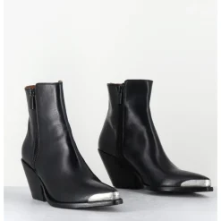 JO GHOST Santiags en cuir bout métallique - 4910 DIVER NERO NOIR