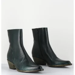 Outlet GARRICE LAB Santiags en cuir usé - SEBER3 MORODER BOTTIGLIA VERT