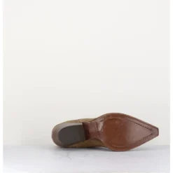 Hot SARTORE Santiags flammes en daim taupe - SR3651 FANGO CAMEL