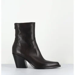 GARRICE LAB Santiags talon haut en cuir souple - DESA24 FULAR T MORO MARRON