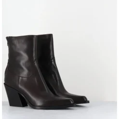 GARRICE LAB Santiags talon haut en cuir souple - DESA24 FULAR T MORO MARRON