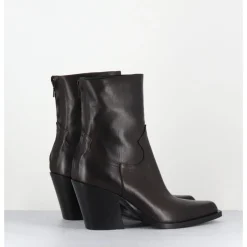 GARRICE LAB Santiags talon haut en cuir souple - DESA24 FULAR T MORO MARRON