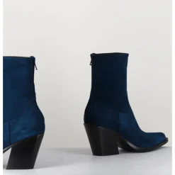 Sale GARRICE LAB Santiags talon haut en daim - DESI CHELIN BLU BLEU