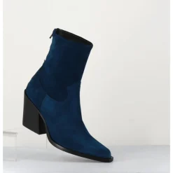 Sale GARRICE LAB Santiags talon haut en daim - DESI CHELIN BLU BLEU