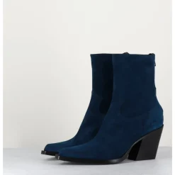 Sale GARRICE LAB Santiags talon haut en daim - DESI CHELIN BLU BLEU