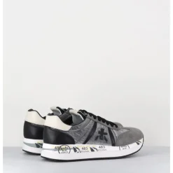 Discount PREMIATA Sneakers double semelle en daim & toile gris - CONNY 1493 ANTHRACITE
