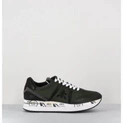 Discount PREMIATA Sneakers double semelle toile khaki - CONNY 6495