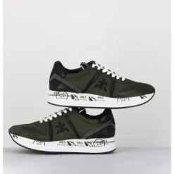 Discount PREMIATA Sneakers double semelle toile khaki - CONNY 6495