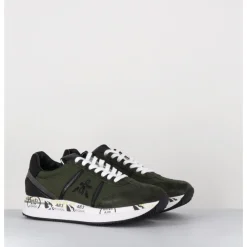 Discount PREMIATA Sneakers double semelle toile khaki - CONNY 6495