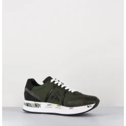 Discount PREMIATA Sneakers double semelle toile khaki - CONNY 6495