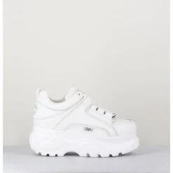 Hot BUFFALO LONDON Sneakers en cuir lisse à plateforme Buffalo Original - 1339 WHITE BLANC