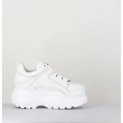 Hot BUFFALO LONDON Sneakers en cuir lisse à plateforme Buffalo Original - 1339 WHITE BLANC