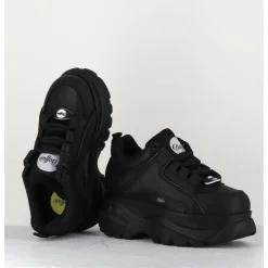 Outlet BUFFALO LONDON Sneakers en cuir à plateforme Buffalo Original - 1339N BLACK NOIR