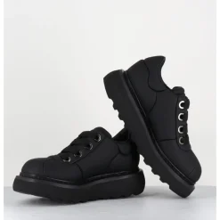 Sale PREMIATA Sneakers en cuir semelle épaisse - M6610 CUSTO NERO NOIR