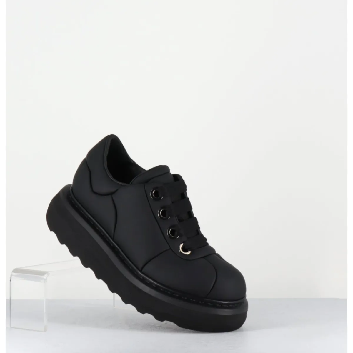 Sale PREMIATA Sneakers en cuir semelle épaisse - M6610 CUSTO NERO NOIR