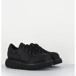 Sale PREMIATA Sneakers en cuir semelle épaisse - M6610 CUSTO NERO NOIR