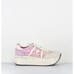 Online PREMIATA Sneakers en dentelle semelle compensée - BETH 6713 ROSE