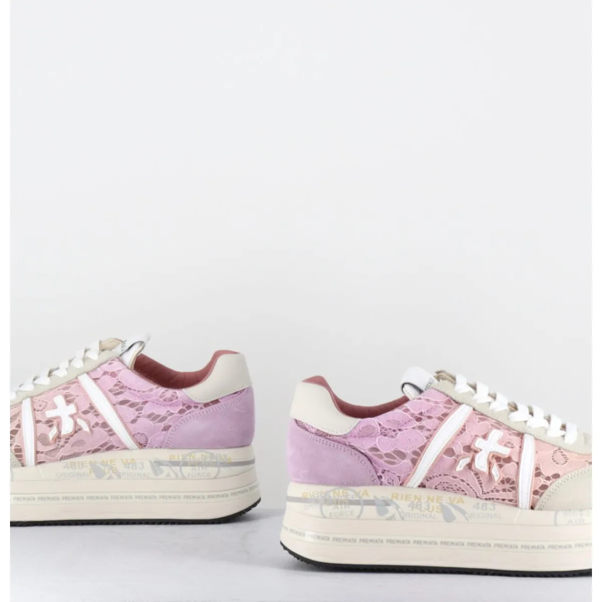 Online PREMIATA Sneakers en dentelle semelle compensée - BETH 6713 ROSE