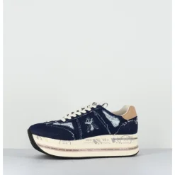 Online PREMIATA Sneakers en jean semelle compensé - BETH 6714 JEANS
