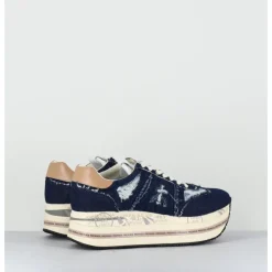 Online PREMIATA Sneakers en jean semelle compensé - BETH 6714 JEANS