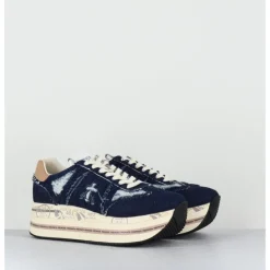 Online PREMIATA Sneakers en jean semelle compensé - BETH 6714 JEANS