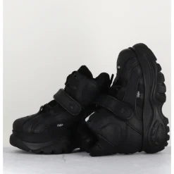 Clearance BUFFALO LONDON Sneakers hautes à plateforme Buffalo Original cuir - 1348 NOIR