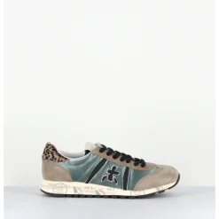 Best PREMIATA Sneakers légères daim taupe toile e détail leopard - LUCYD 7019 VERT
