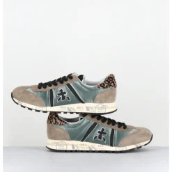 Best PREMIATA Sneakers légères daim taupe toile e détail leopard - LUCYD 7019 VERT