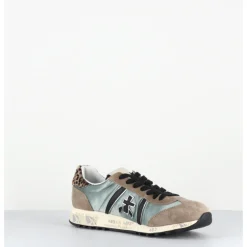 Best PREMIATA Sneakers légères daim taupe toile e détail leopard - LUCYD 7019 VERT