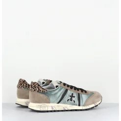 Best PREMIATA Sneakers légères daim taupe toile e détail leopard - LUCYD 7019 VERT