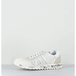 Hot PREMIATA Sneakers légères toile beige ajourée - LUCYD 6669 BLANC