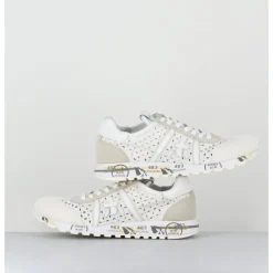 Hot PREMIATA Sneakers légères toile beige ajourée - LUCYD 6669 BLANC