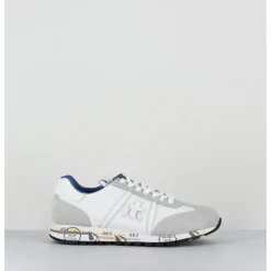New PREMIATA Sneakers légères toile he & daim gris - LUCYD24 206E BLANC