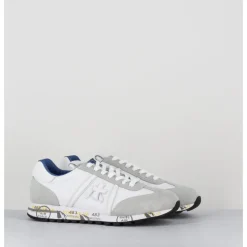New PREMIATA Sneakers légères toile he & daim gris - LUCYD24 206E BLANC