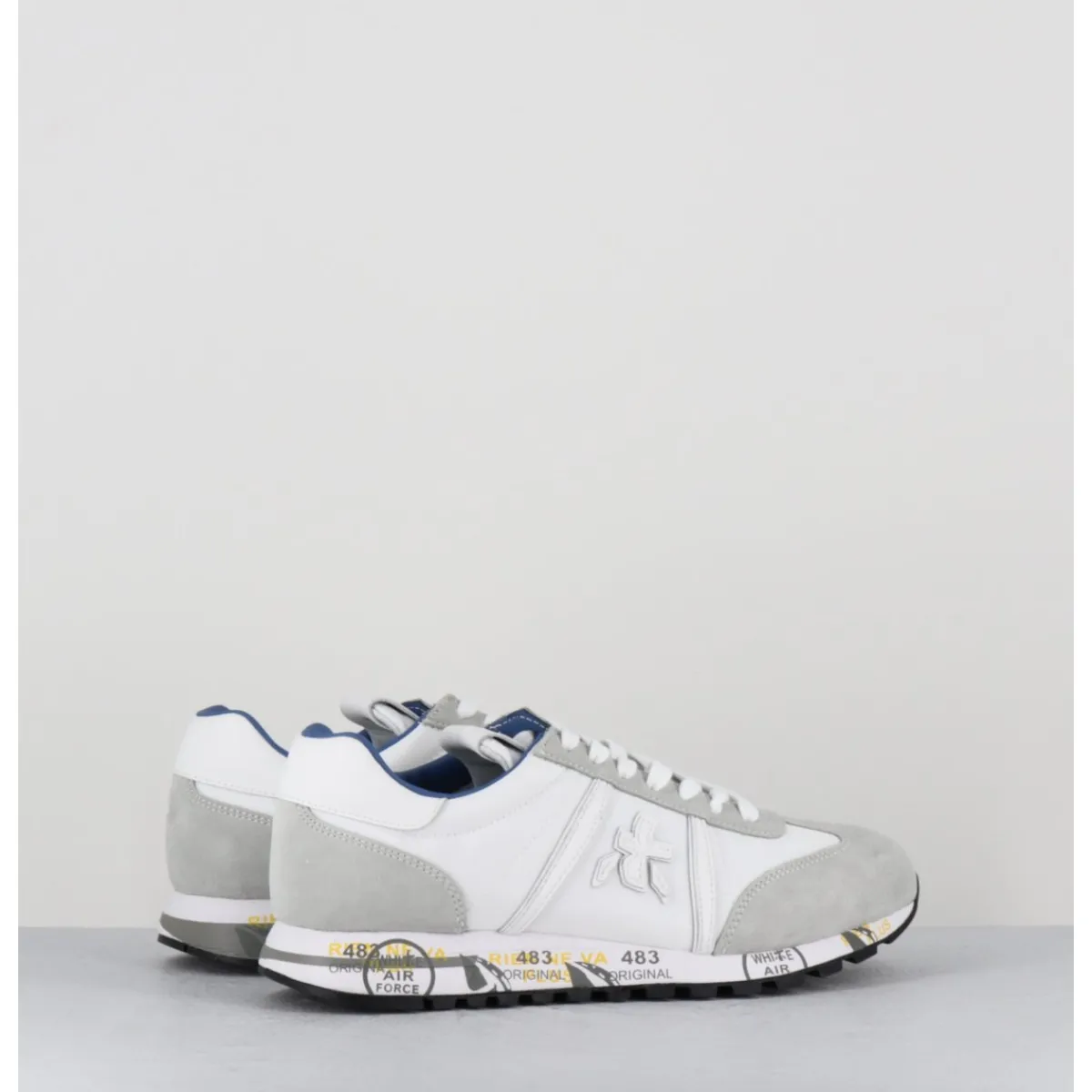 New PREMIATA Sneakers légères toile he & daim gris - LUCYD24 206E BLANC