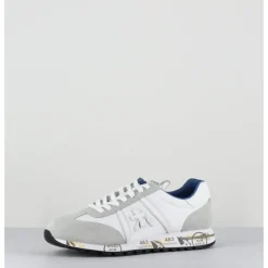 New PREMIATA Sneakers légères toile he & daim gris - LUCYD24 206E BLANC