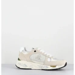 Online PREMIATA Sneakers 90s daim et toile gris blanc - MASED 7005 BEIGE