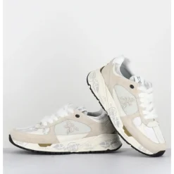 Online PREMIATA Sneakers 90s daim et toile gris blanc - MASED 7005 BEIGE