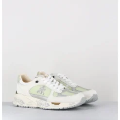 PREMIATA Sneakers 90s en cuir & toile e semelle épaisse -MASED 6674 VERT