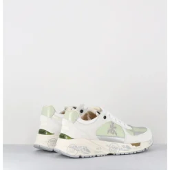 PREMIATA Sneakers 90s en cuir & toile e semelle épaisse -MASED 6674 VERT