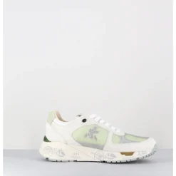 PREMIATA Sneakers 90s en cuir & toile e semelle épaisse -MASED 6674 VERT